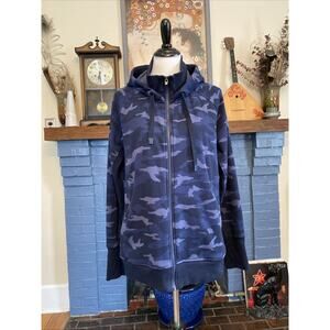 Athleta 1x Camo Zip-Up Hoodie